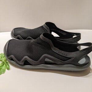 SOLD! NEW Crocs Swiftwater Wave Black Mesh Sandals Size 13 NWOT